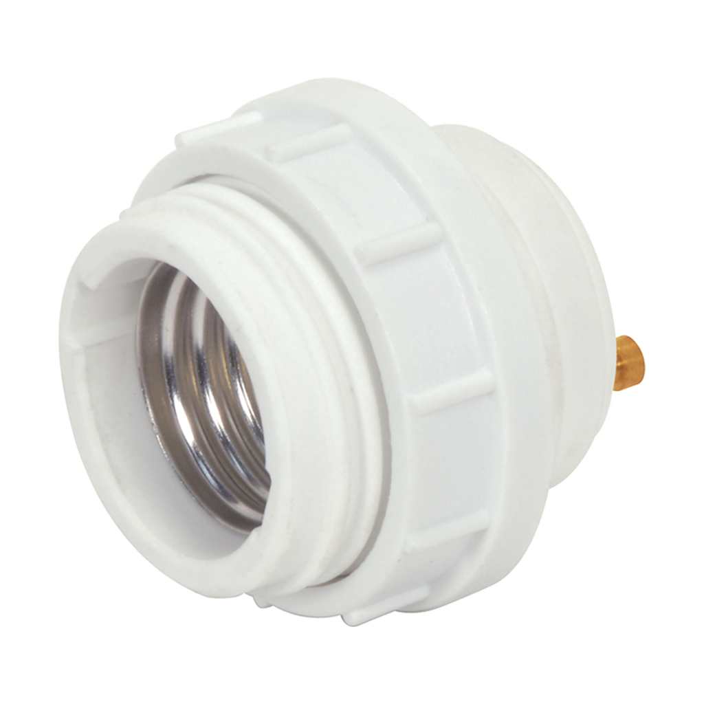 Product image for Satco 80/2257 GU24 To E26 Threaded Porcelain Adapter; For LED Lamps Only