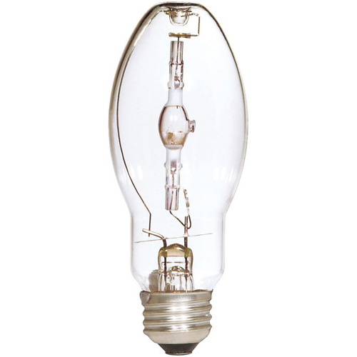 Product image for Satco S4232 125 Watt; Metal Halide HID; Medium base; ED17; Clear; 65 CRI; 4000K