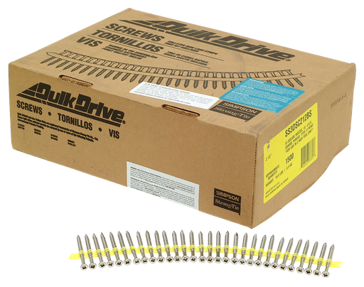 Bugle-Head Wood Screw (Collated) — #10 x 2-1/2 in. #3 Square Drive, Type 305 (1500-Qty)