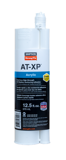 AT-XP® 12.5-oz. High-Strength Acrylic Anchoring Adhesive Cartridge w/ Nozzle