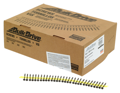 DWC Drywall Screw (Collated) — #6 x 1-5/8 in. #2 Phillips Bugle-Head (2500-Qty)