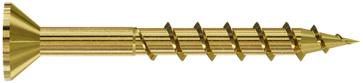 WSC Wood Screw (Collated) — #8 x 1-1/2 in. #2 Square, Flat Head, Yellow Zinc (2000-Qty)