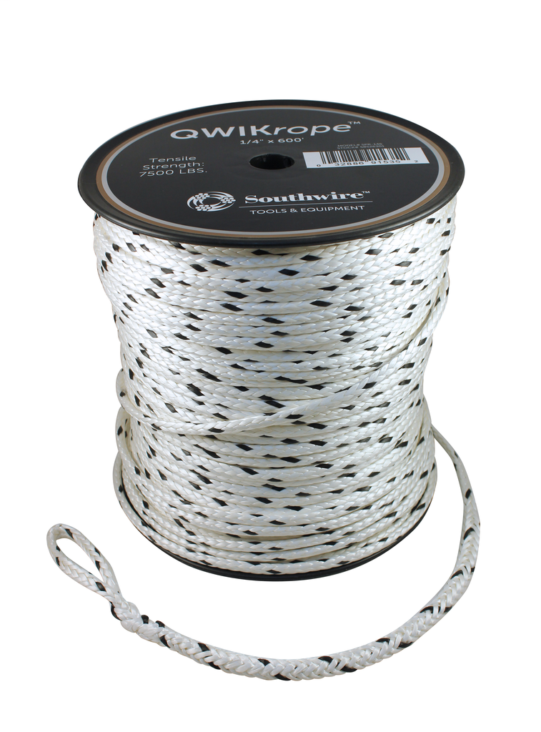 Mayer-DDS-QWIKrope® 1/4" X 600', 12 Strand UHMWPE Rope AVG. Break 7,500 lb.-1