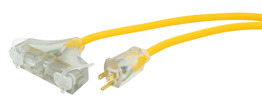 Polar/Solar 3488SW0002 12/3 Heavy-Duty 15-Amp SJEOOW Cold Weather 3-Outlet Extension Cord, 50-Feet