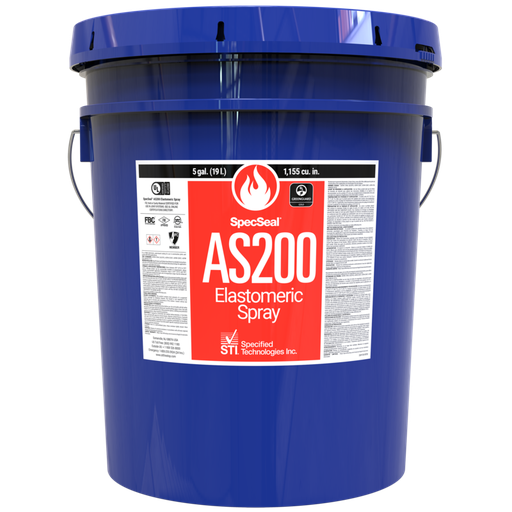 Product image for STI AS205R SERIES AS ELASTOMERIC SPRAY - 5 GAL. PAIL 1,155 CU IN. (19.0 L) - RED COLOR