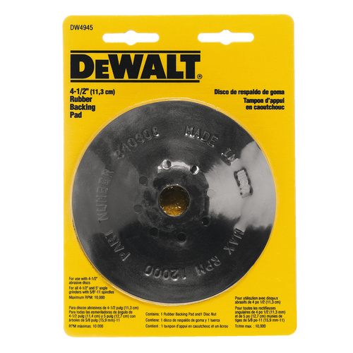 B&D DW4945 4-1/2IN RUBBER BACKING P B&D DW4945 4-1/2IN RUBBER BACKING P