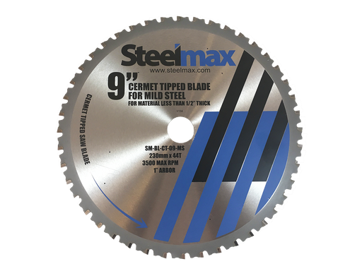 Steelmax 9" Cermet Tipped Metal Cutting Saw Blade for Mild Steel
