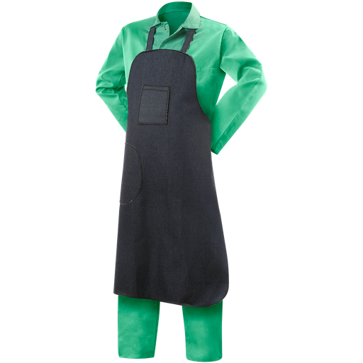 9 oz Blue Cotton Denim Shop Apron, 40"