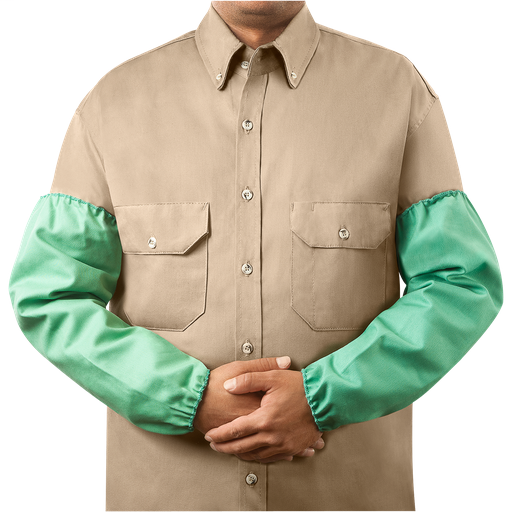 9 oz Flame Resistant Cotton Sleeves, Standard Elastic, 18" Green