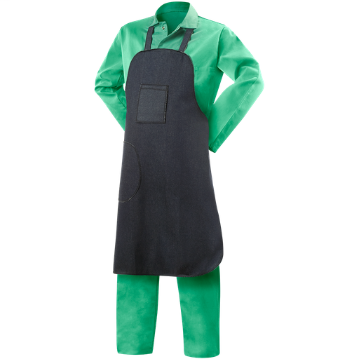 9 oz Blue Cotton Denim Shop Apron, 35"