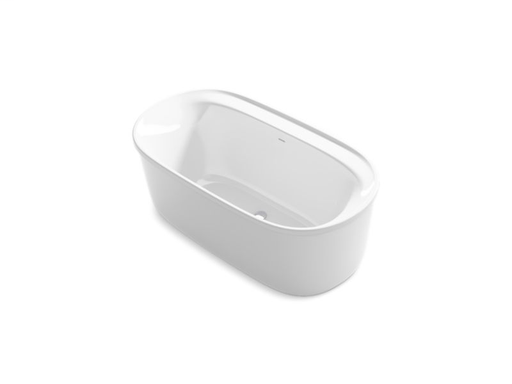 Spectacle™ 60-1/4" x 32-1/4" oval freestanding bath with overflow and drain, White