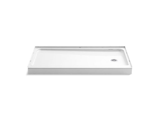 Ensemble(TM) Series 7217, 60" x 30" Shower Base With Right-Hand Drain, White