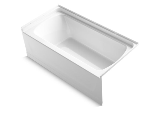 Ensemble(TM) Series 7117, 60” x 30” Bath With Above-Floor Drain, White