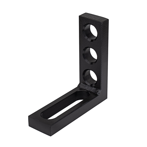 BuildPro® Right Angle Bracket, 3.6" x 3.6" x 1.18", 3 mounting holes, 1 2.6" L mounting slot