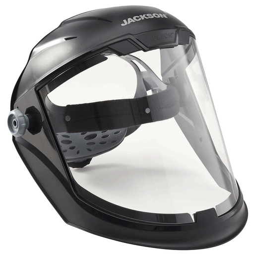 Maxviewâ„¢ Series Face Shield - Ratcheting - Chin and Side Guard - Polycarbonate - Clear - Uncoated