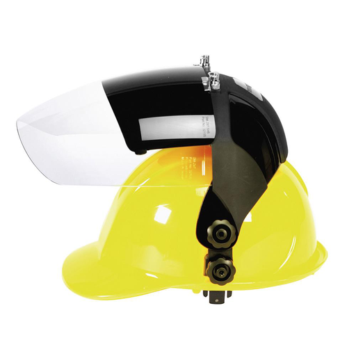 DP4 Series Face Shield with c/w Flip-Up IR Window and Universal Adaptor - Clear Anti-Fog Polycarbonate - Shade 5 IR