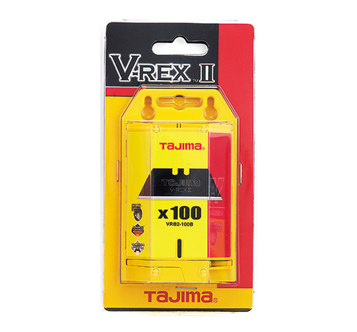 V-REX™ II, premium tempered steel utility knife blades, 100-blade safety dispenser