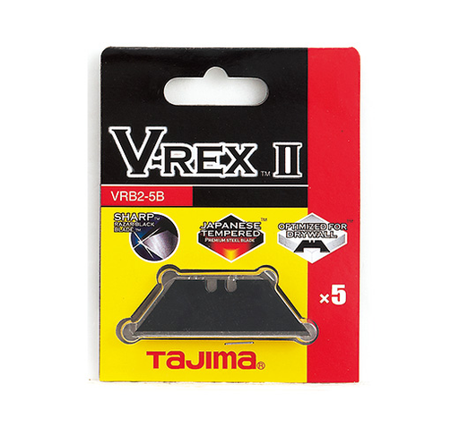 V-REX™ II, premium tempered steel utility knife blades, 5-blade pack