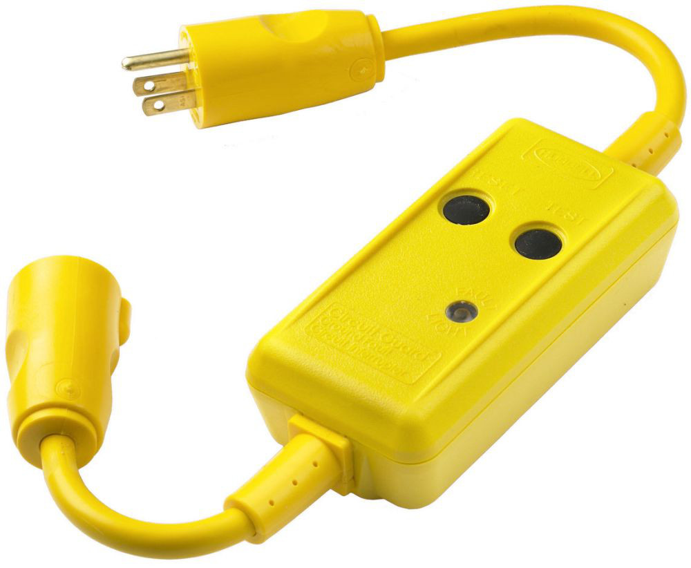 Product image for Hubbell GFP4C15A 15 Amp 120 VAC 18 Inch Automatic Set Portable GFCI Line Cord
