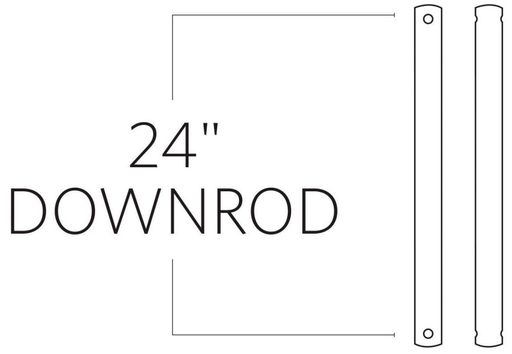 Product image for 24" Downrod - Matte Black