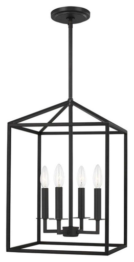 Product image for Perryton 4 Light Small Foyer Pendant - Midnight Black
