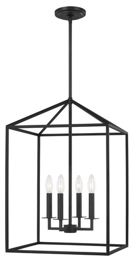 Product image for Perryton 4 Light Medium Foyer Pendant - Midnight Black