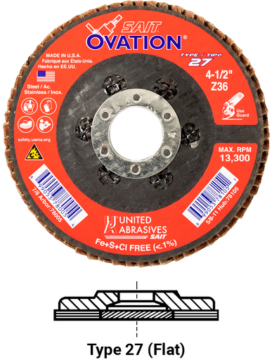 4-1/2X5/8-11 60G OVATION DISC