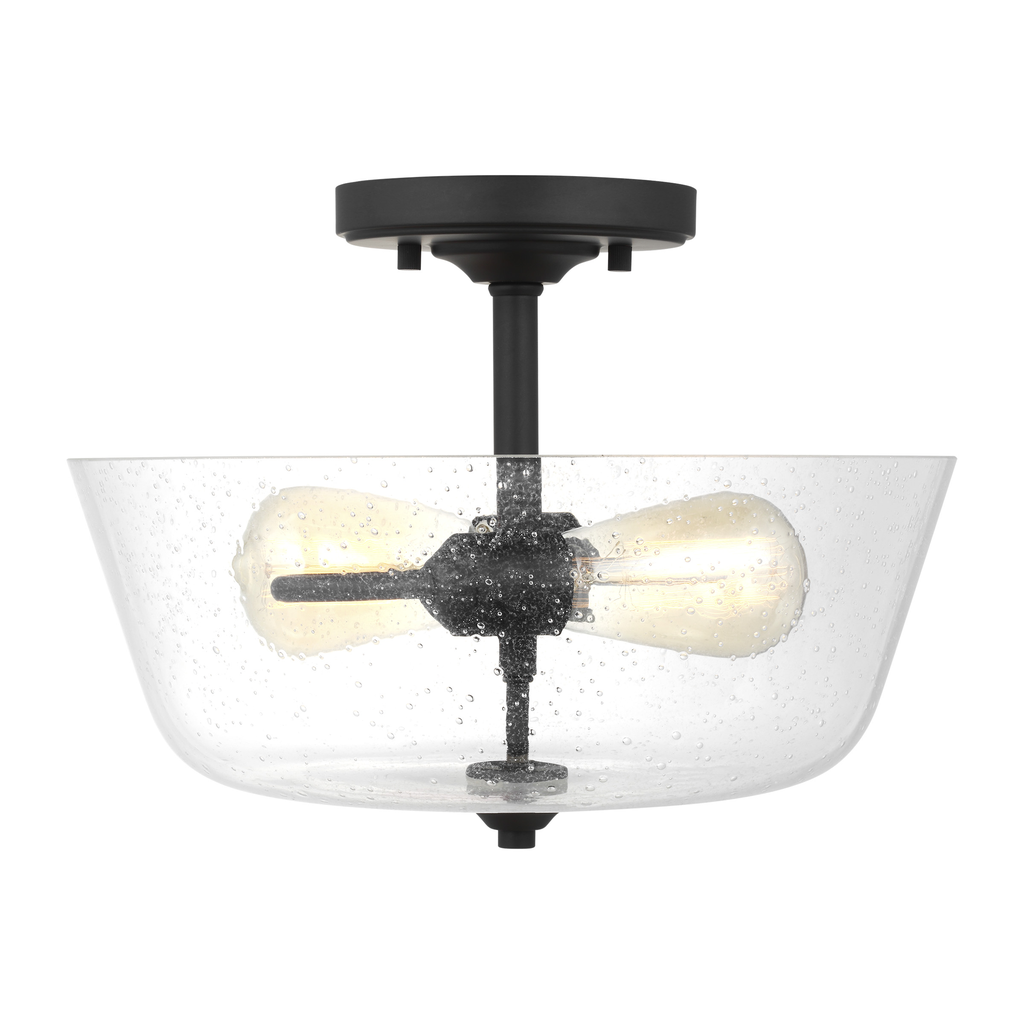 Product image for Belton 2 Light Semi-Flush Mount - Midnight Black