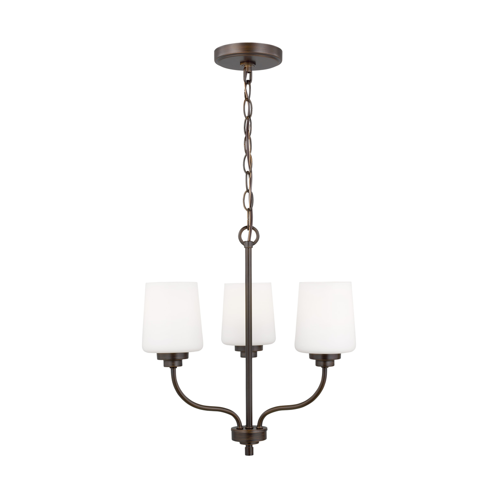Product image for Windom 3 Light Chandelier - Bronze