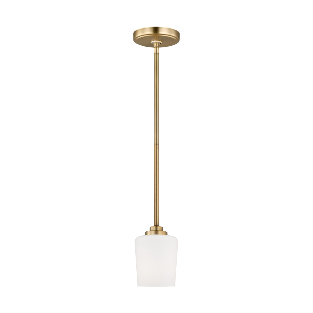 Product image for Windom 1 Light LED Mini Pendant - Satin Brass