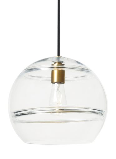 Product image for Sedona 1 Light LED Large Pendant - Aged Brass w/ Clear Glass