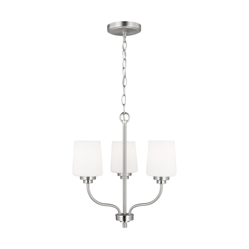 Product image for Windom 3 Light Chandelier - Brushed Nickel