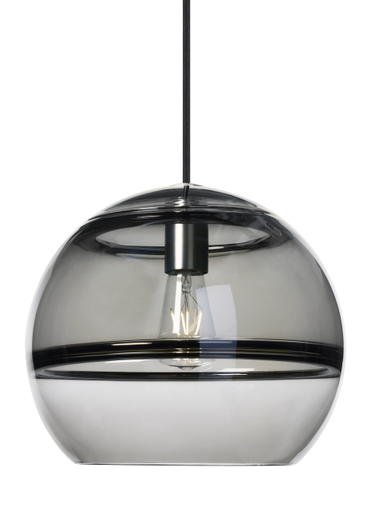 Product image for Sedona 1 Light Pendant - Satin Nickel w/ Transparent Smoke Glass