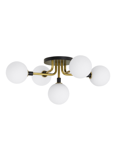 Product image for Viaggio 5 Light Semi-Flush Mount - Brass