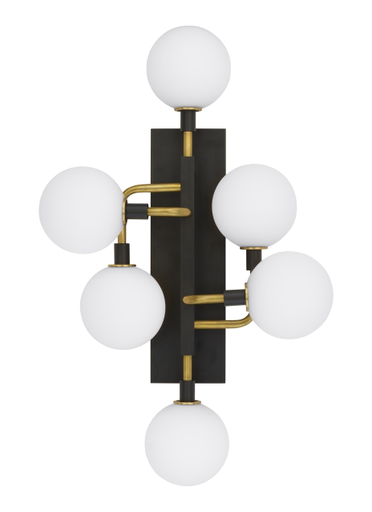 Product image for Viaggio 6 Light LED Wall Sconce - Brass