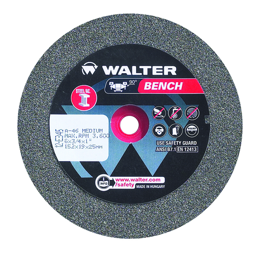 6 X 1 X 1 46GR BENCH GRINDING WHEEL