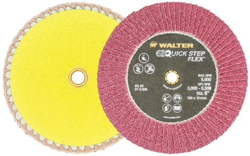 6" GR60 QUICK-STEP™ FLEX FLAP DISC