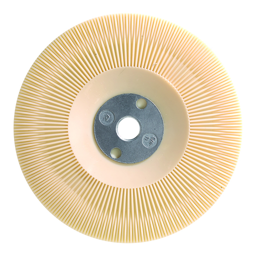 Walter Surface Technologies 15M065 6 Inch Turbo Pad - White, Saucer Shape, Ribbed Backing