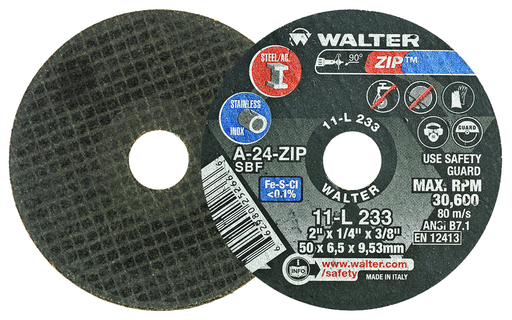 ZIP™ CUT-OFF WHEEL 2" X 1/4" X 3/8" PK 25