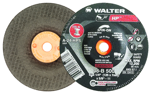 5"X 1/4" HP GRINDING DISC