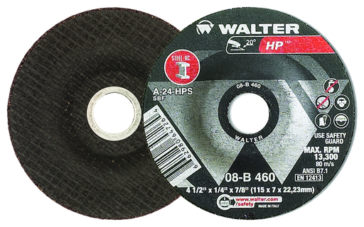 HP GRINDING WHEEL 4-1/2" X 1/4" X 7/8" PK 25