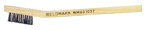 Weldmark Toothbrush Style Scratch Brush, 3 x 7 Rows, Stainless Steel Wire, Wooden Handle
