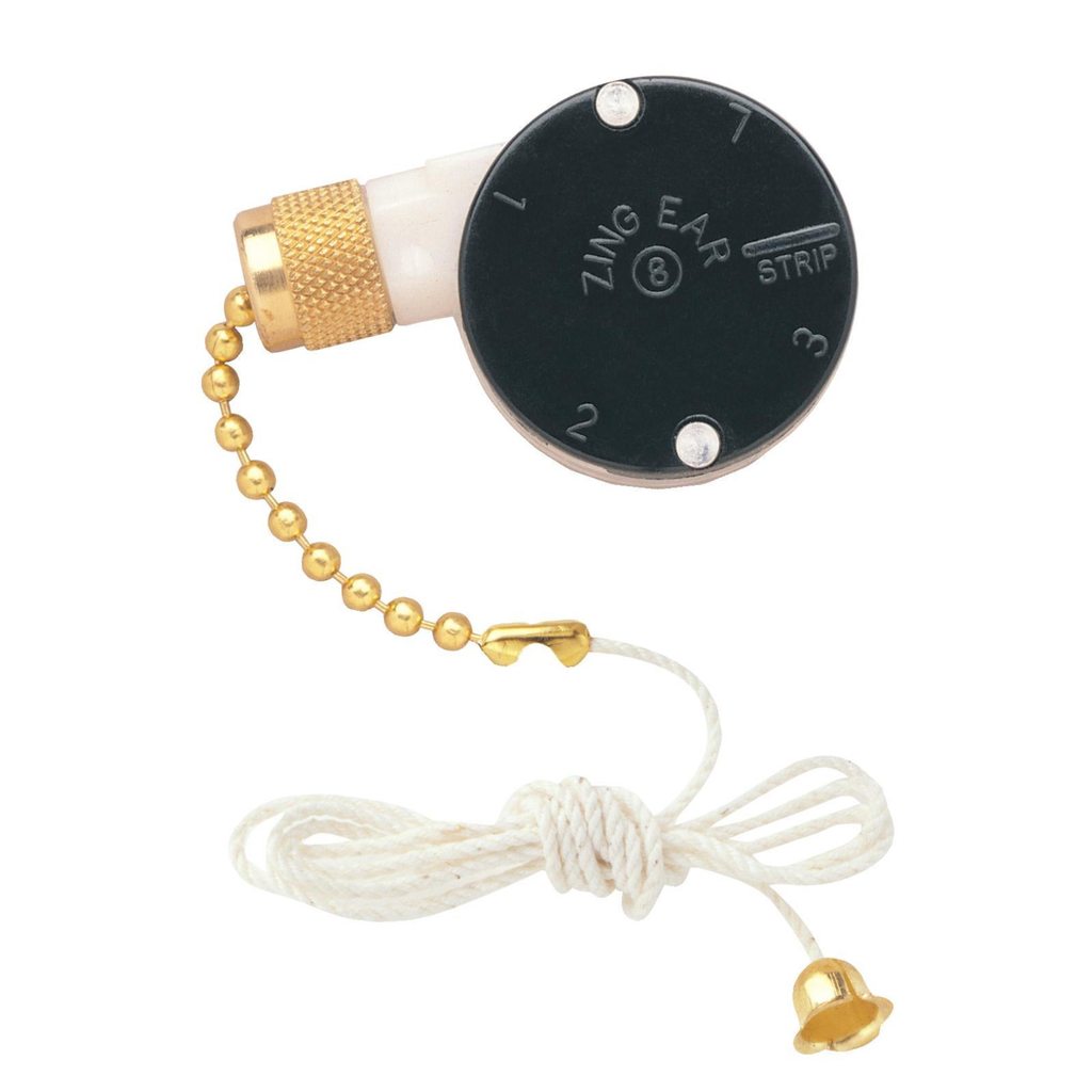 Product image for Westinghouse Lighting 7702100 3-Speed Fan Switch for Single Capacitor Ceiling Fan