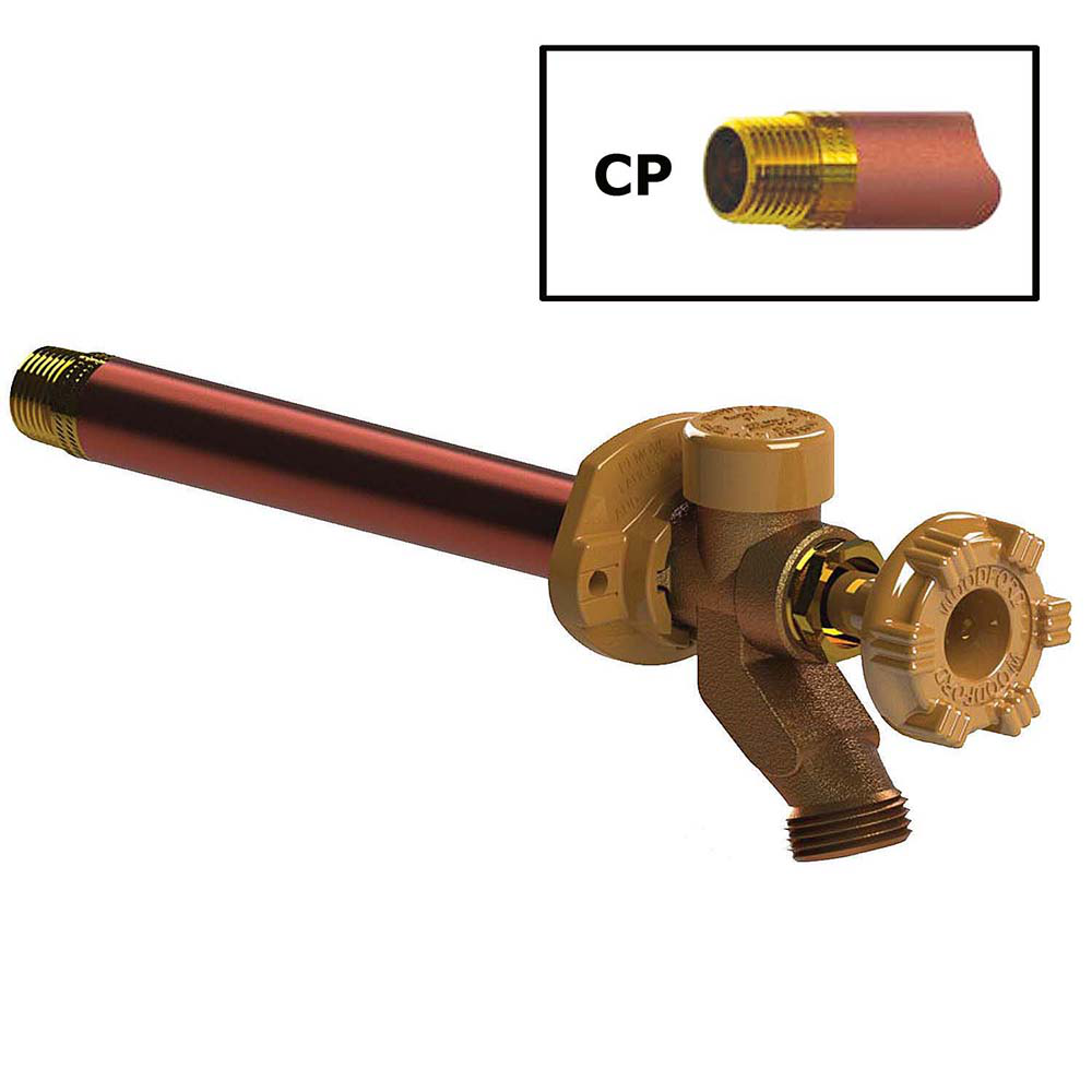 Model 17 Wall Faucet CP Inlet 12 Inch, Metal Handle