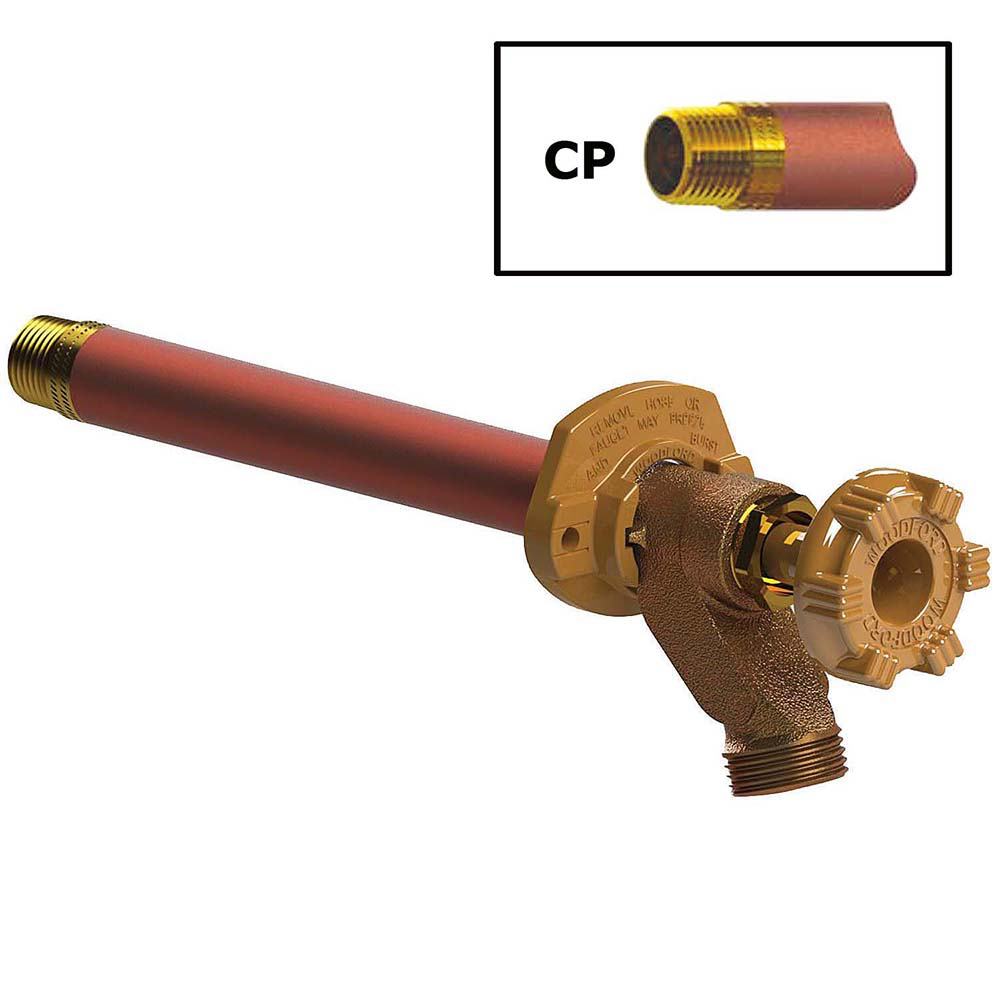 Model 14 Wall Faucet CP Inlet 10 Inch, Metal Handle