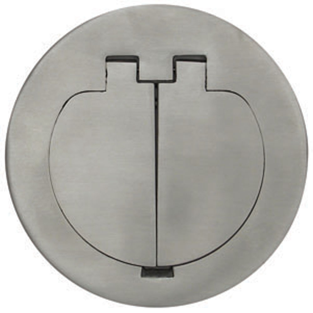 Carlon E97SS2D Dual Service Stainless Steel Floor Box Cover Crawford