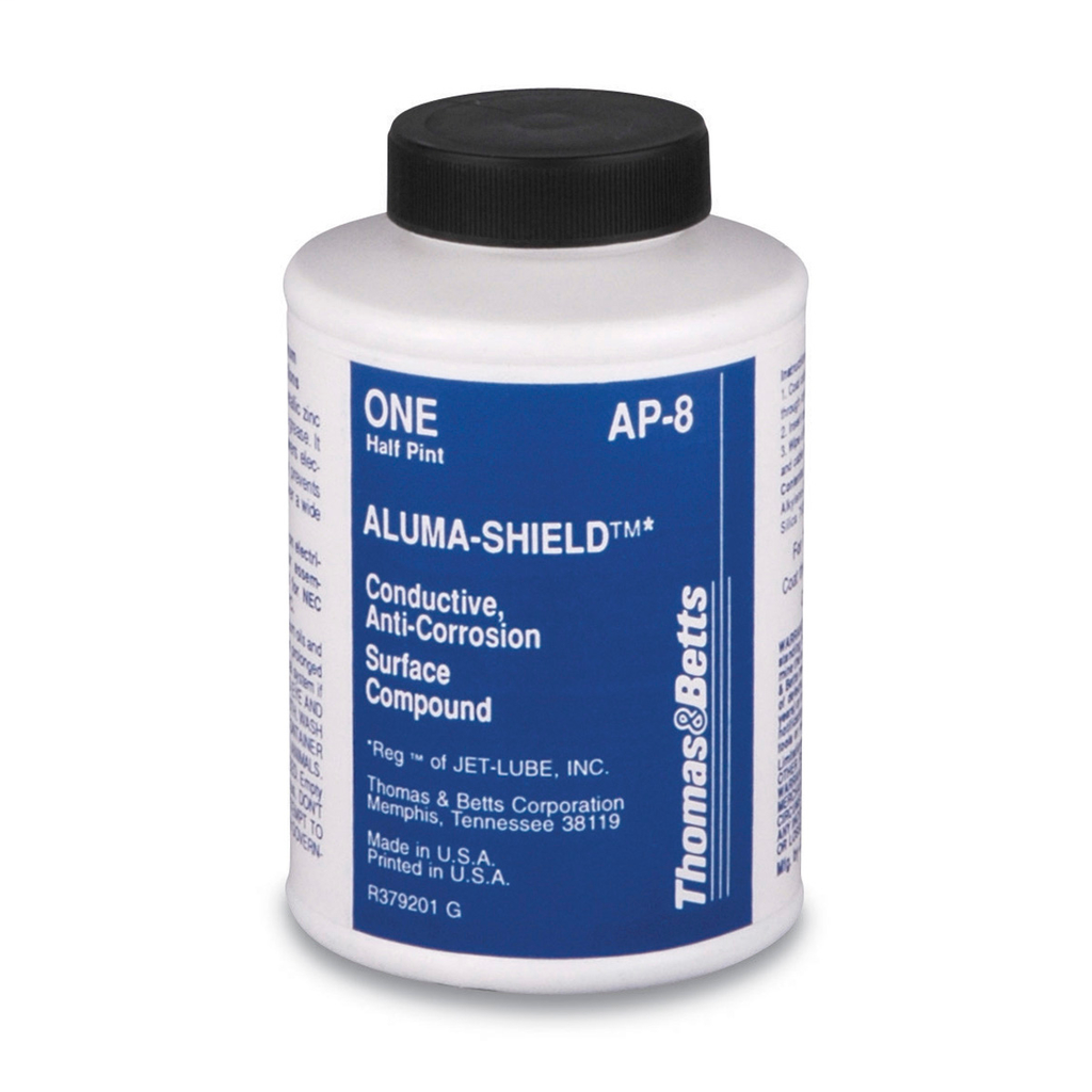 Product image for Thomas & Betts AP-8 Aluma-Shield™ Aluminum Joint Compound, 8oz Brush Cap Can