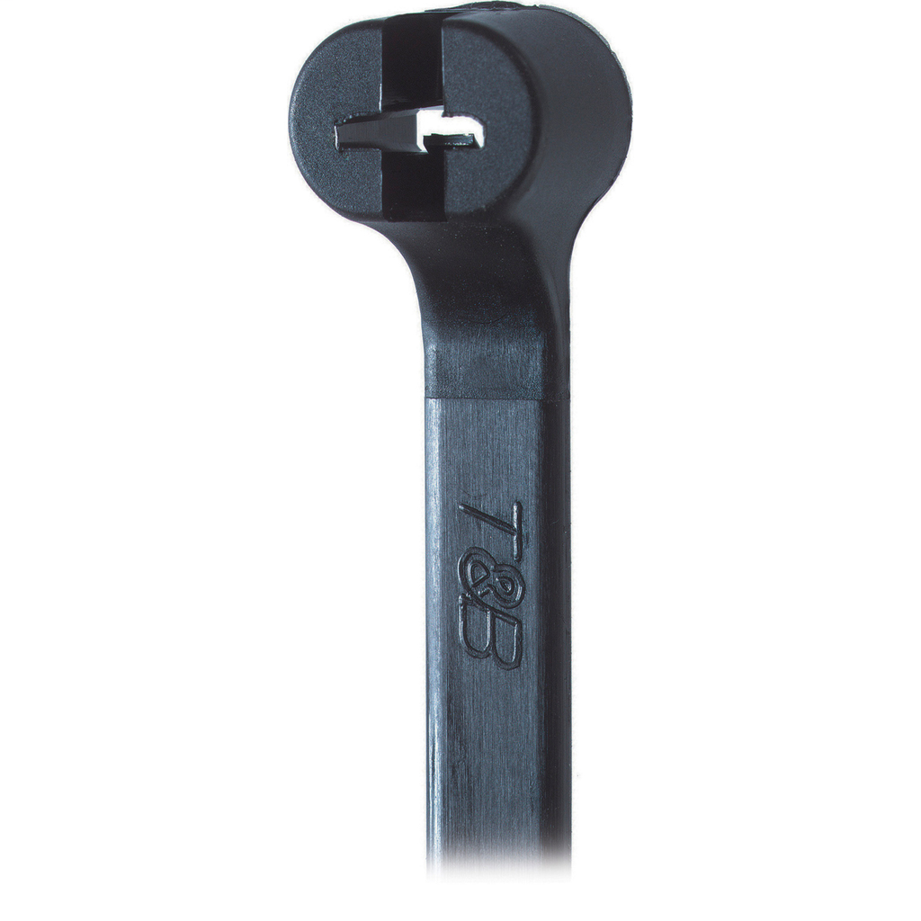 Mayer-DDS-Cable Tie, Black Polyamide (Nylon 6.6) for Temperatures up to 85 Degrees Celsius (185 F), Weather and Ultraviolet Resistant for Indoor and Outdoor Applications, UL/EN/CSA62275 Type 2/21 Rated for AH-2 Plenum, Length of 208mm (8.19 Inches), Width of 3.6mm (0.142 Inches), Thickness of 1.04mm (0.041 Inches), Tensile Strength Rating of 180 Newtons (40 Pounds), Bulk Pack-1