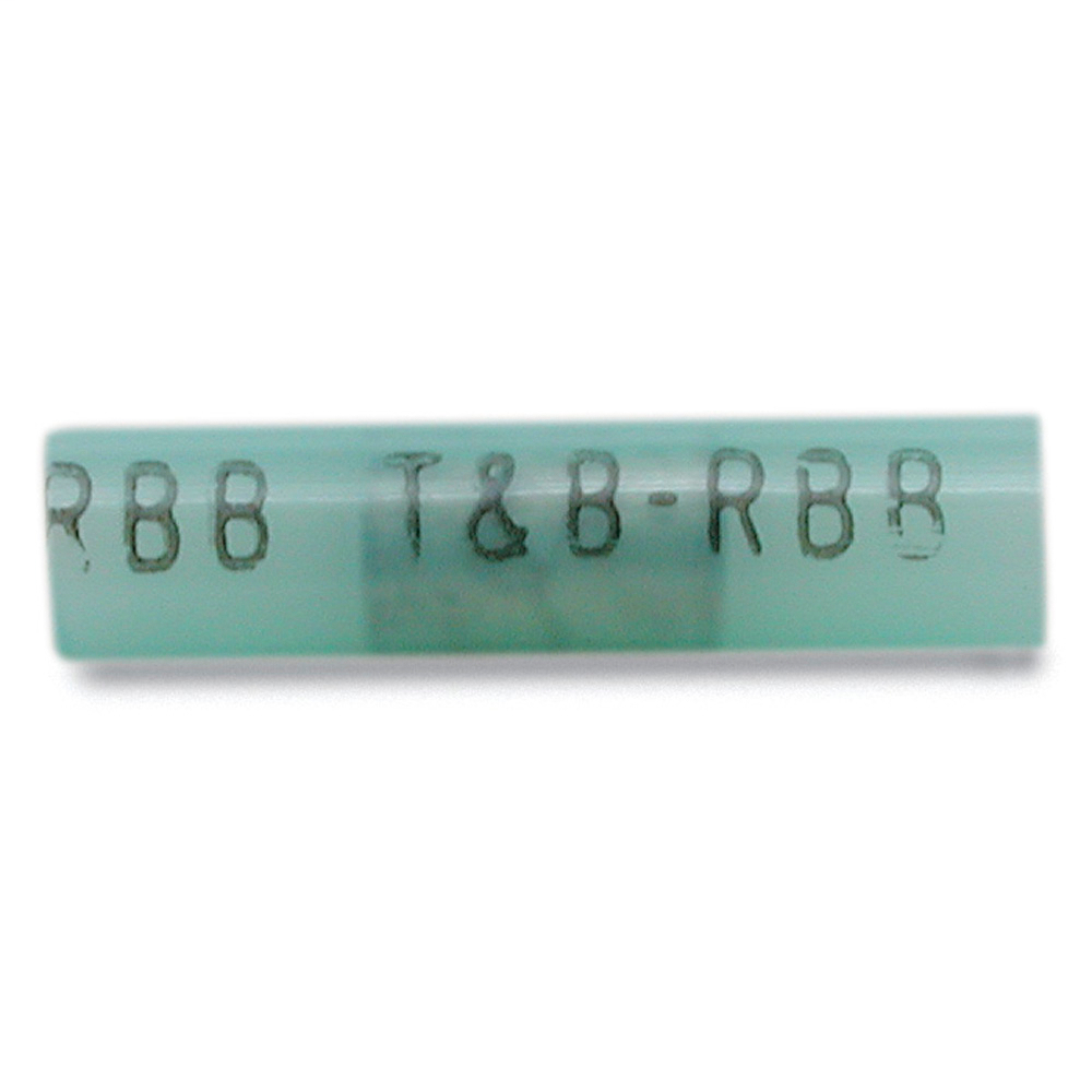 Mayer-DDS-Nylon-Insulated Butt Splice, Length 1.19 Inches, Width .21 Inches, Maximum Insulation Diameter .148, Wire Range #16-#14 AWG, Color Blue, Copper, Tin Plated-1