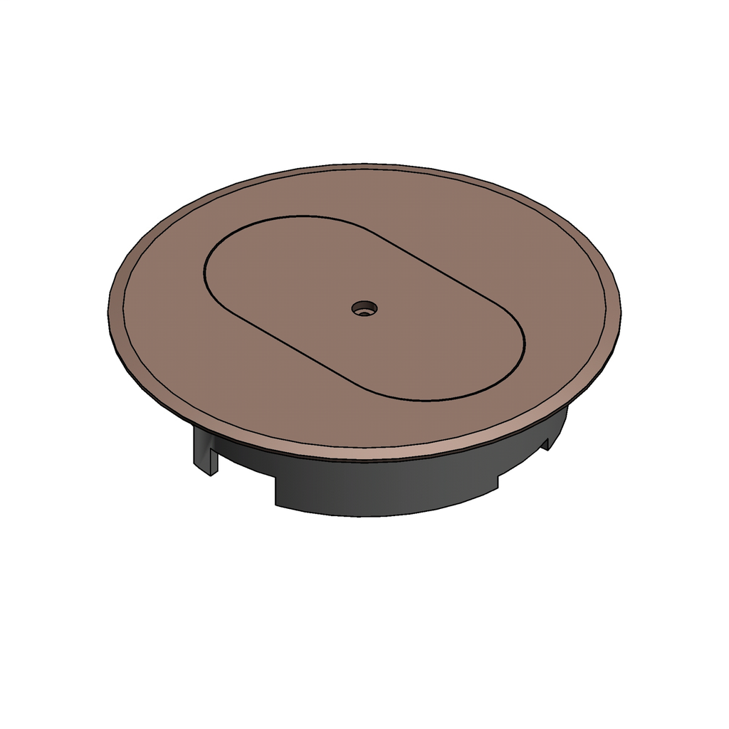 Mayer-DDS-Cover for Round Floor Box, Diameter 5.69 Inches, Color Caramel, Non-Metallic, For use with Duplex Devices-1